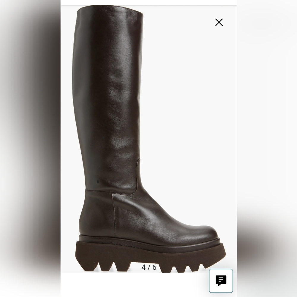PALOMA BARCELO Logan, lug sole, knee high boot Moka / Dark brown Size 41 / US 11